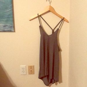 This is a dark grey tank top